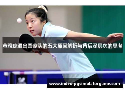 黄雅琼退出国家队的五大原因解析与背后深层次的思考