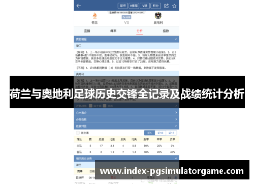 荷兰与奥地利足球历史交锋全记录及战绩统计分析
